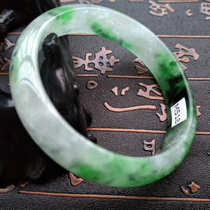 10% OFF- 55/56/57 mm Certified Natural Jadeite Emerald Jade Bangle《Grade A》M518