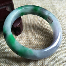 Load image into Gallery viewer, 10% OFF- 55/56/57 mm Certified Natural Jadeite Emerald Jade Bangle《Grade A》D533