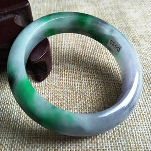 10% OFF- 55/56/57 mm Certified Natural Jadeite Emerald Jade Bangle《Grade A》D533