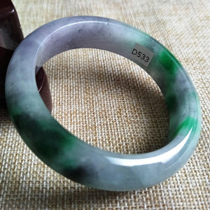 10% OFF- 55/56/57 mm Certified Natural Jadeite Emerald Jade Bangle《Grade A》D533