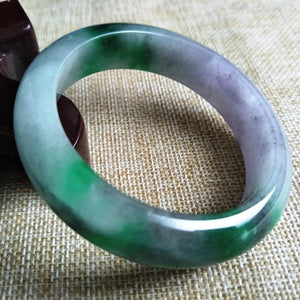 10% OFF- 55/56/57 mm Certified Natural Jadeite Emerald Jade Bangle《Grade A》D533