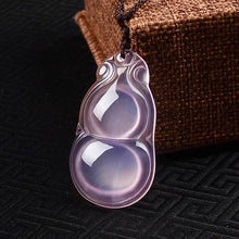 Load image into Gallery viewer, 10% OFF- Certified Natural Icy Jadeite Emerald Jade Gourd Pendant《Grade A》