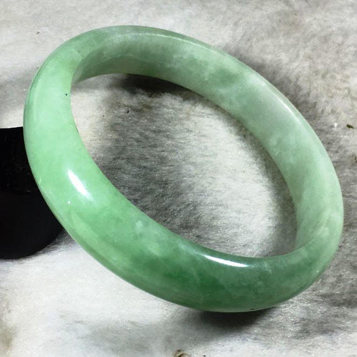 10% OFF- 53/54/55 mm Certified Natural Jadeite Emerald Jade Bangle《Grade A》020