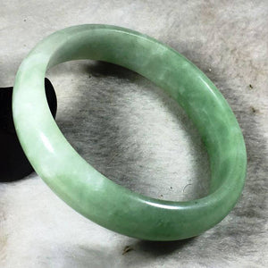 10% OFF- 53/54/55 mm Certified Natural Jadeite Emerald Jade Bangle《Grade A》020