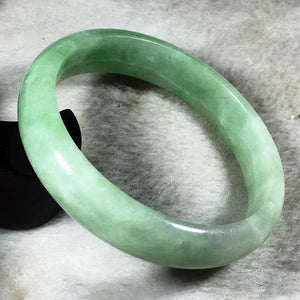 10% OFF- 53/54/55 mm Certified Natural Jadeite Emerald Jade Bangle《Grade A》020