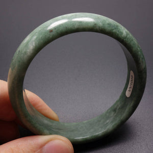 10% OFF- 54/55/56 mm Certified Natural Jadeite Emerald Jade Bangle《Grade A》W1008