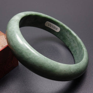 10% OFF- 54/55/56 mm Certified Natural Jadeite Emerald Jade Bangle《Grade A》W1008