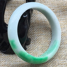 Load image into Gallery viewer, 10% OFF- 53/54/55 mm Certified Natural Jadeite Emerald Jade Bangle《Grade A》A209