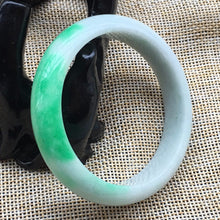 Load image into Gallery viewer, 10% OFF- 53/54/55 mm Certified Natural Jadeite Emerald Jade Bangle《Grade A》A209