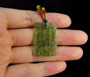 10% OFF- Certified Natural Ice Jadeite Emerald Jade Water Grass Pendant 《Grade A》A742