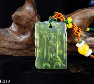 10% OFF- Certified Natural Ice Jadeite Emerald Jade Water Grass Pendant 《Grade A》A742