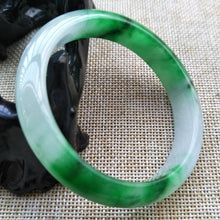 Load image into Gallery viewer, 10% OFF- 54/55/56 mm Certified Natural Jadeite Emerald Jade Bangle《Grade A》P640