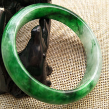 Load image into Gallery viewer, 10% OFF- 55/56/57 mm Certified Natural Jadeite Emerald Jade Bangle《Grade A》H222