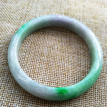 Load image into Gallery viewer, 10% OFF- 53/54/55 mm Certified Natural Jadeite Emerald Jade Bangle《Grade A》Z536