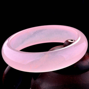 10% OFF- 58/59/60 mm Certified Natural Pink Emerald A*Jade HandCarved Bangle