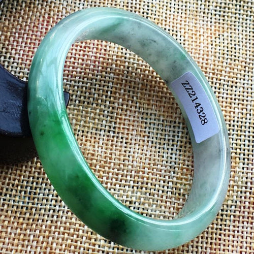 10% OFF- 52/53/54 mm Certified Natural Jadeite Emerald Jade Bangle《Grade A》A60