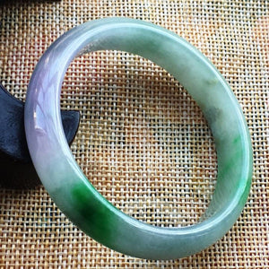 10% OFF- 53/54/55 mm Certified Natural Jadeite Emerald Jade Bangle《Grade A》A58