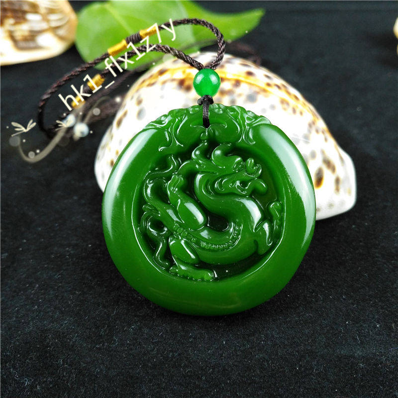 10% OFF- Certified Natural Jadeite Emerald Jade Dragon-Pixiu Pendant《Grade A》