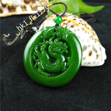 Load image into Gallery viewer, 10% OFF- Certified Natural Jadeite Emerald Jade Dragon-Pixiu Pendant《Grade A》