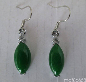 10% OFF- 2 pcs-Certified Natural Jadeite Emerald Jade A Pair of Jade Earrings《Grade A》