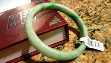 Load image into Gallery viewer, 10% OFF- 55/56/57 mm Certified Natural Jadeite Emerald Jade Bangle《Grade A》A038