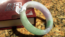 Load image into Gallery viewer, 10% OFF- 53/54/55 mm Certified Natural Jadeite Emerald Jade Bangle《Grade A》A664