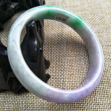 Load image into Gallery viewer, 10% OFF- 53/54/55 mm Certified Natural 3 Color Jadeite Emerald A Jade HandCarved Bracelet Bangle V546