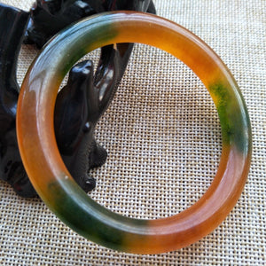 10% OFF- 55/56/57 mm Certified Natural Jadeite Emerald A Jade HandCarved Bracelet Bangle A4199