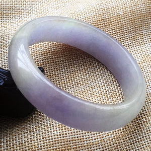 10% OFF- 55/56/57 mm Certified Natural Lavender Jadeite Emerald A Jade HandCarved Bracelet Bangle F043