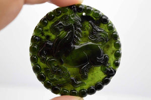 10% OFF- Certified Natural Jadeite Emerald Jade Horse Pendant《Grade A》