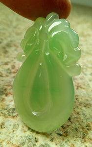 10% OFF- Certified Natural Ice Jadeite Emerald Jade Dragon Pendant《Grade A》N1131