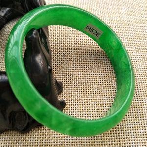 10% OFF- 55/56/57 mm Certified Natural Jadeite Emerald Jade Bangle《Grade A》M528