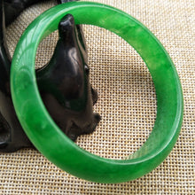 Load image into Gallery viewer, 10% OFF- 55/56/57 mm Certified Natural Jadeite Emerald Jade Bangle《Grade A》M528