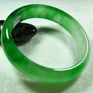 10% OFF- 57/58/59 mm Certified Natural Jadeite Emerald Jade Bangle《Grade A》H512