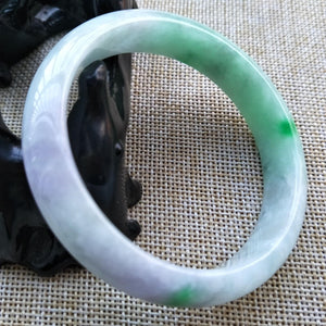 10% OFF- 55/56/57 mm Certified Natural Jadeite Emerald Jade Bangle《Grade A》M520