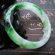 Load image into Gallery viewer, 10% OFF- 55/56/57 mm Certified Natural Jadeite Emerald Jade Bangle《Grade A》M518