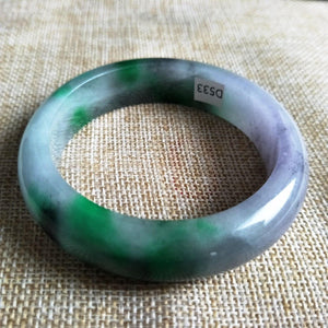 10% OFF- 55/56/57 mm Certified Natural Jadeite Emerald Jade Bangle《Grade A》D533