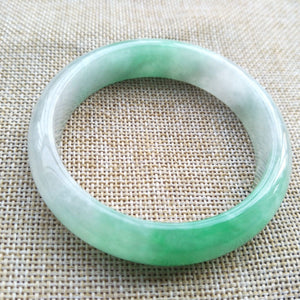 10% OFF- 56/57/58 mm Certified Natural Jadeite Emerald A Jade HandCarved Bangle W156