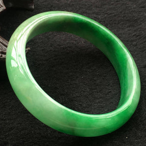 10% OFF- 62/63/64 mm Certified Natural Jadeite Emerald A Jade HandCarved Bangle F096