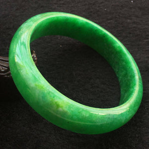 10% OFF- 57/58/59 mm Certified Natural Jadeite Emerald A Jade HandCarved Bangle F072