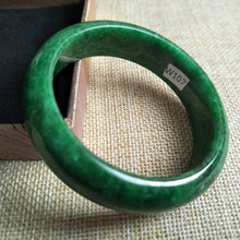 Load image into Gallery viewer, 10% OFF- 53/54/55 mm Certified Natural Jadeite Emerald A Jade HandCarved Bangle W107