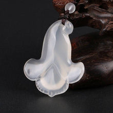 Load image into Gallery viewer, 10% OFF- Certified Natural Icy Jadeite Emerald Jade Magnolia Flower Pendant《Grade A》