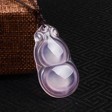 Load image into Gallery viewer, 10% OFF- Certified Natural Icy Jadeite Emerald Jade Gourd Pendant《Grade A》