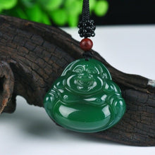 Load image into Gallery viewer, 10% OFF- Certified Natural Jadeite Emerald Jade Buddha Pendant《Grade A》