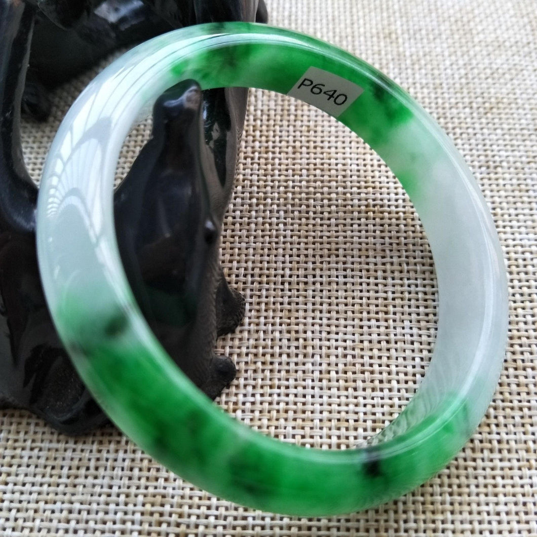 10% OFF- 54/55/56 mm Certified Natural Jadeite Emerald Jade Bangle《Grade A》P640