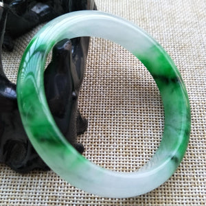 10% OFF- 54/55/56 mm Certified Natural Jadeite Emerald Jade Bangle《Grade A》P640