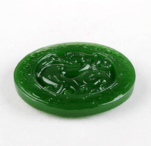 Load image into Gallery viewer, 10% OFF- Certified Natural Jadeite Emerald Jade Dragon-Pixiu Pendant《Grade A》1943