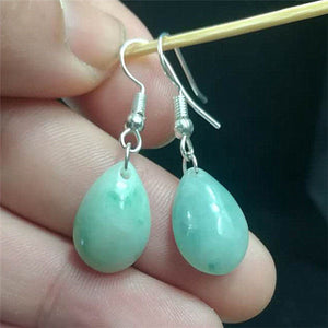 10% OFF- 2 pcs-Certified Natural Jadeite Emerald Jade A Pair of Jade Earrings