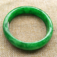 Load image into Gallery viewer, 10% OFF- 56/57/58 mm Certified Natural Jadeite Emerald A*Jade Handcarved Bangle K113