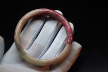 Load image into Gallery viewer, 10% OFF- 59/60/61 mm Certified Natural Red Emerald A*Jade Handcarved Bangle XB-367